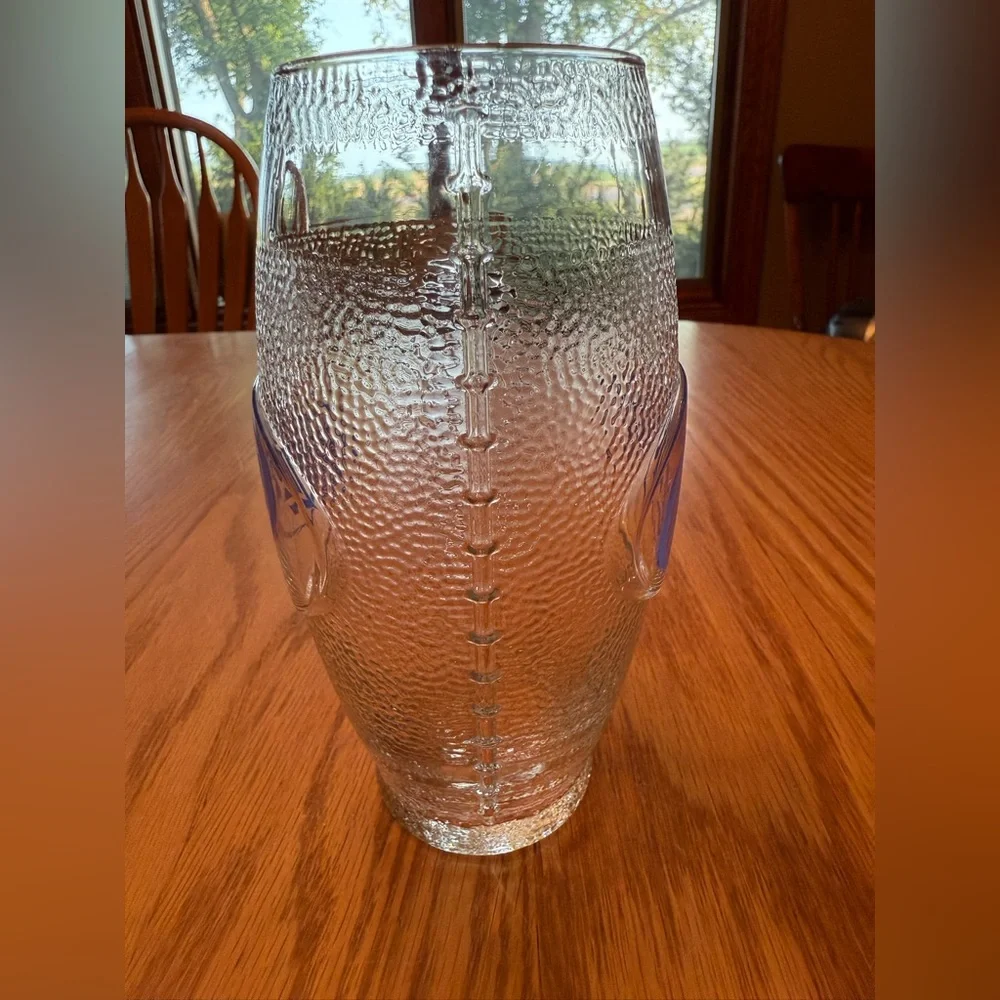 Clear Glass Football Shaped Beer Mug